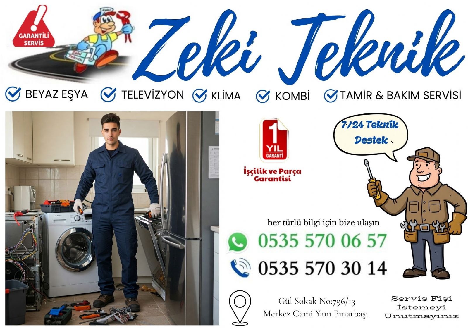 Pınarbaşı Arçelik Beyaz Eşya Tamiri